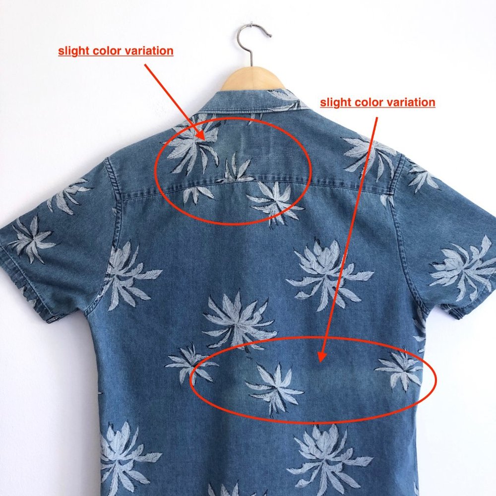 Barney Cools Poolside Button Up Shirt Chambray Sm - image 2